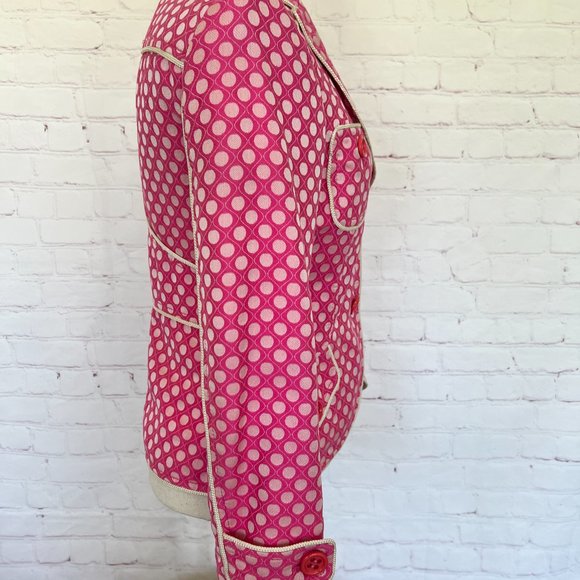 Moschino - Cheap and Chic Pink Polka Dot Blazer - Size 6 - Picture 14 of 16